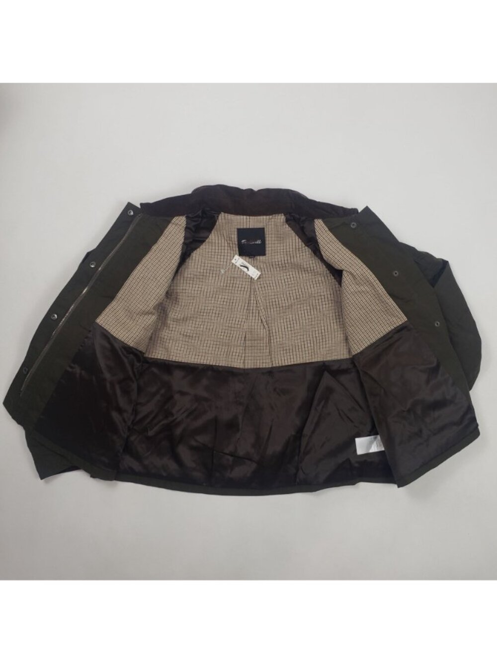 Madewell The Billie Short Jacket Corduroy Collar Women’s Medium Trench Green NWT - Picture 13 of 16